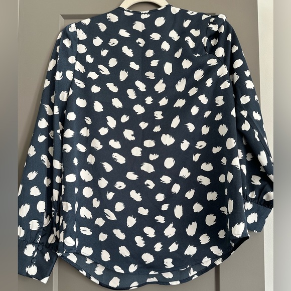 J. Crew Long-Sleeve Ruffle-Front Top - Picture 2 of 6